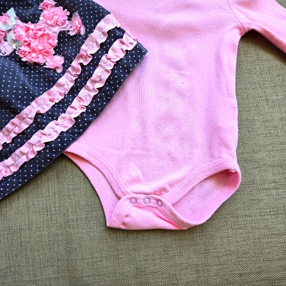 YoungHearts, Pink, Black & White Poodle Dress, Size 18 Months Tall - Picture 5 of 13